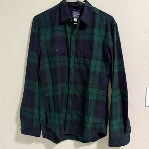 J.Crew Blackwatch Plaid Flannel Shirt Men’s Small Slim Fit